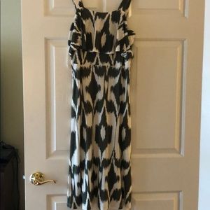 Green and white midi dress from loft